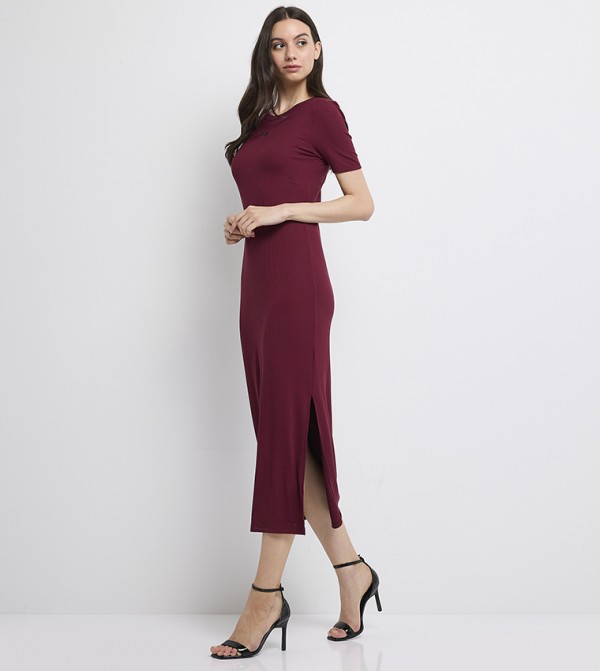 Calvin Klein Jeans  Clothing - Maroon Casual Dresses