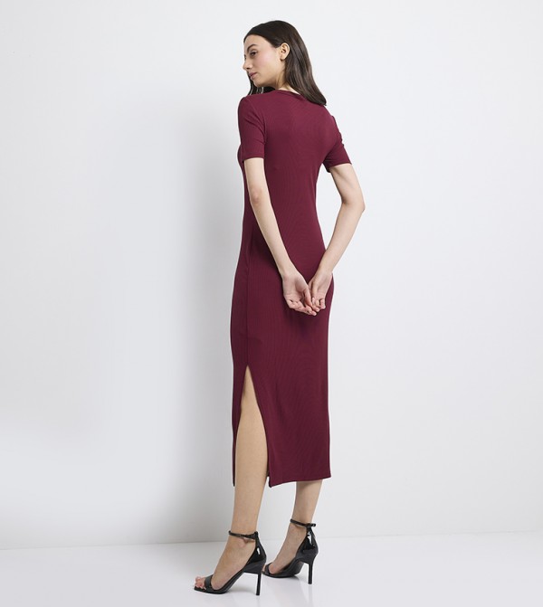 Calvin Klein Jeans  Clothing - Maroon Casual Dresses