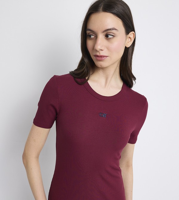 Calvin Klein Jeans  Clothing - Maroon Casual Dresses