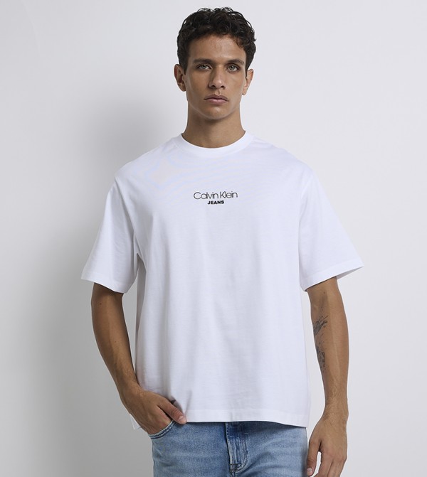 Calvin Klein Jeans Calvin Klein - White Round Neck T-Shirts