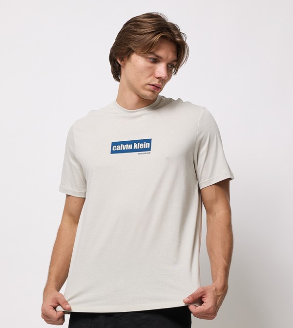 Calvin Klein Jeans Calvin Klein - Beige Casual T-Shirts