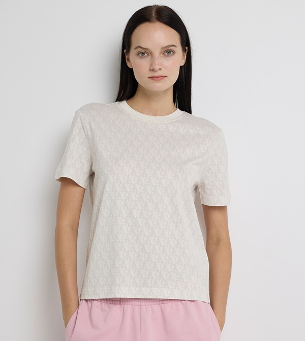 Calvin Klein - Cream Short Sleeve T-Shirts