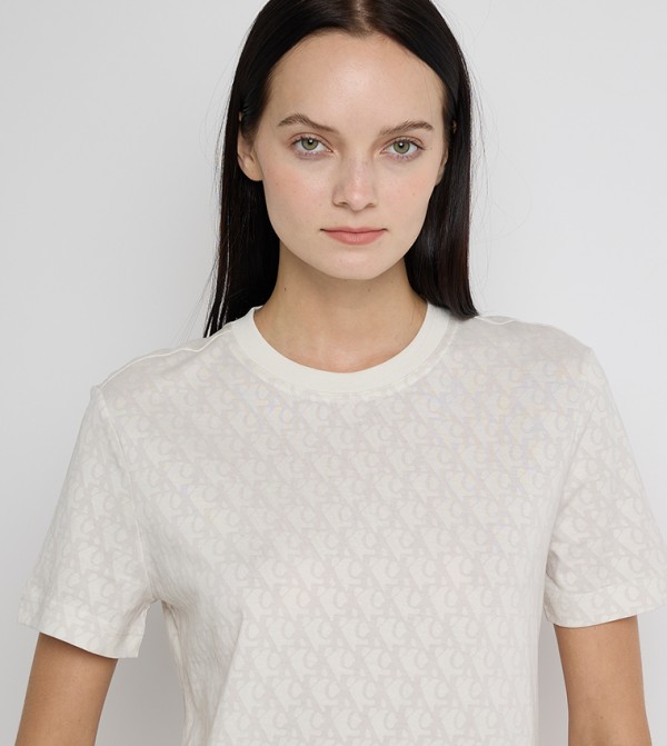 Calvin Klein - Cream Short Sleeve T-Shirts