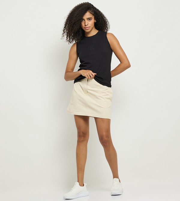 Calvin Klein Jeans  Sleeveless Tops - Black Sleeveless Tops