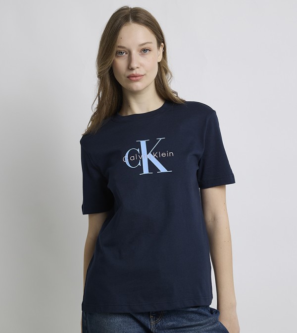 Calvin Klein  T-Shirts - Navy Short Sleeve T-Shirts