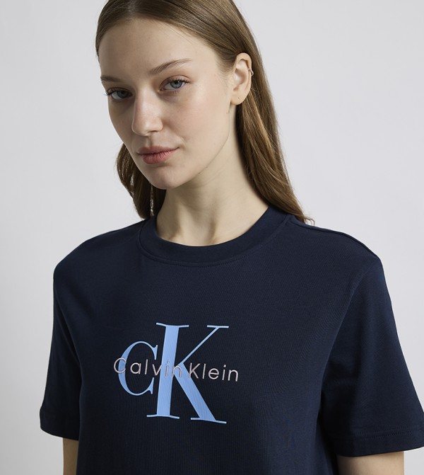Calvin Klein  T-Shirts - Navy Short Sleeve T-Shirts