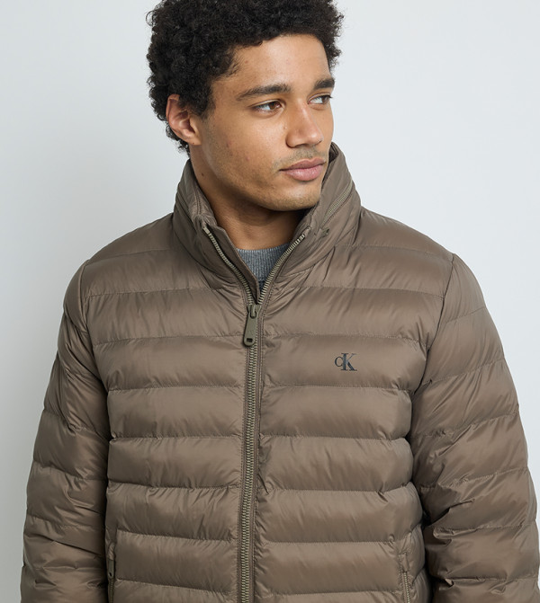 Calvin Klein Jeans Puffer Jackets - Brown Puffer Jackets