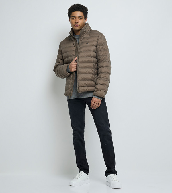 Calvin Klein Jeans Puffer Jackets - Brown Puffer Jackets