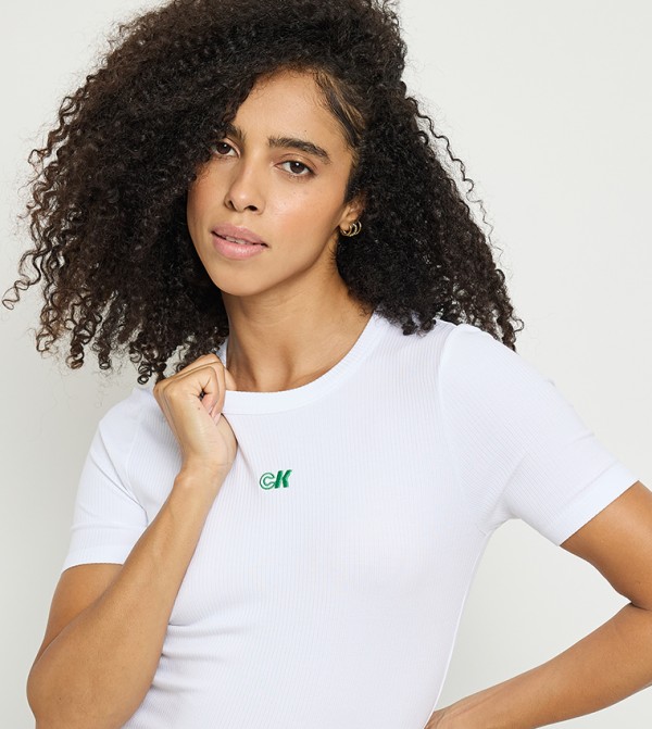 كالفين كلاين كالفين كلاين - أبيض Short Sleeve T-Shirts