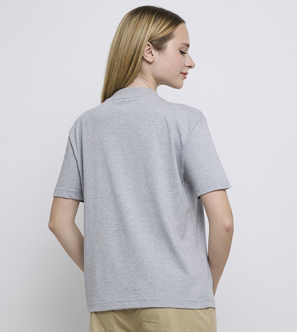 Calvin Klein Jeans  Casual T-Shirts - Grey Short Sleeve T-Shirts