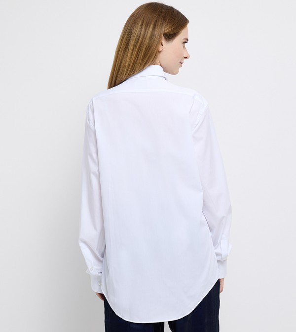Calvin Klein  Formal Shirts - White Long Sleeves