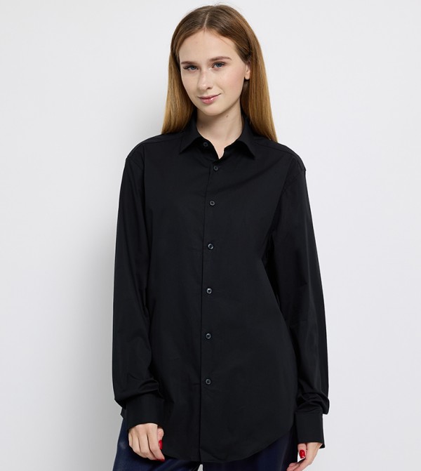 Calvin Klein  Formal Shirts - Black Long Sleeves