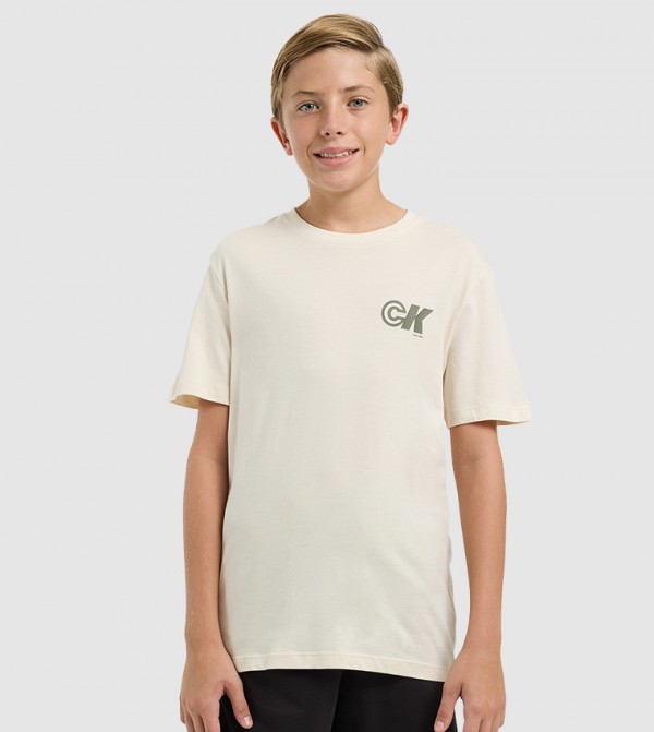 كالفين كلاين كالفين كلاين - أبيض تي شيرتات