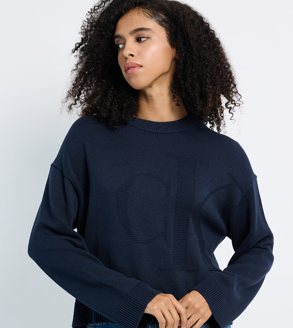 Calvin Klein Jeans  Sweaters & Cardigans - Navy Round Neck Sweaters