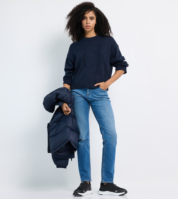 Calvin Klein Jeans  Sweaters & Cardigans - Navy Round Neck Sweaters