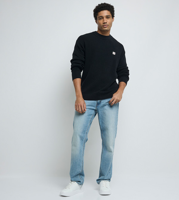 Calvin Klein Jeans Clothing - Black Round Neck Sweaters