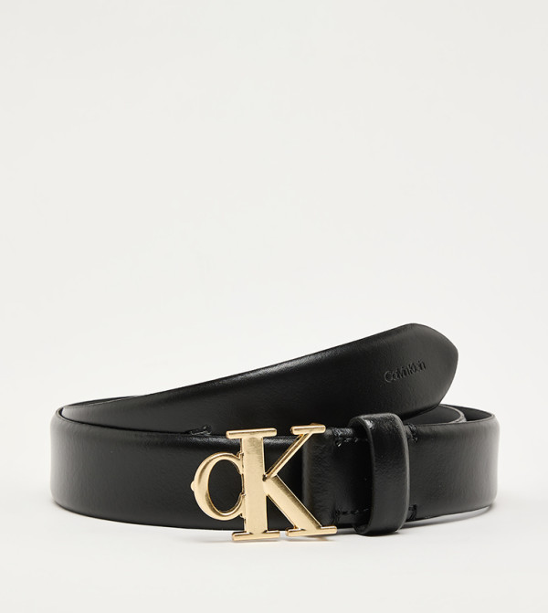 كالفين كلاين  أحزمة - أسود Leather Belts