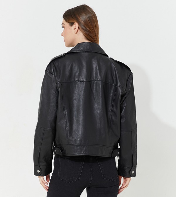 Calvin Klein  Leather Jackets - Black Leather Jackets