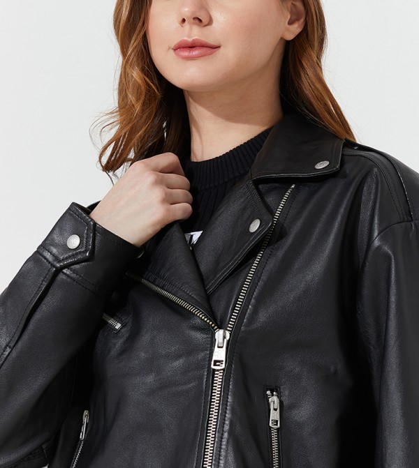 Calvin Klein  Leather Jackets - Black Leather Jackets