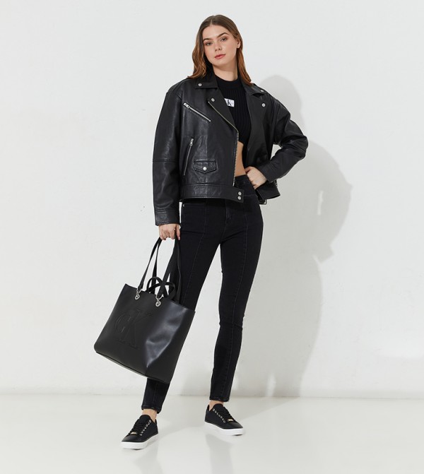 Calvin Klein  Leather Jackets - Black Leather Jackets