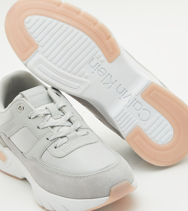 Calvin Klein  Flat Shoes - Grey Low Top