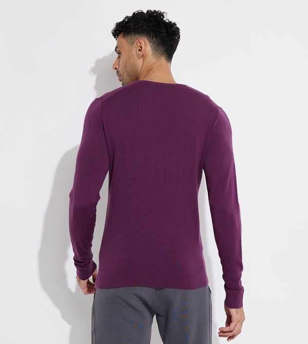كالفين كلاين  سترات و كارديغانات  - بنفسجي  Sweater