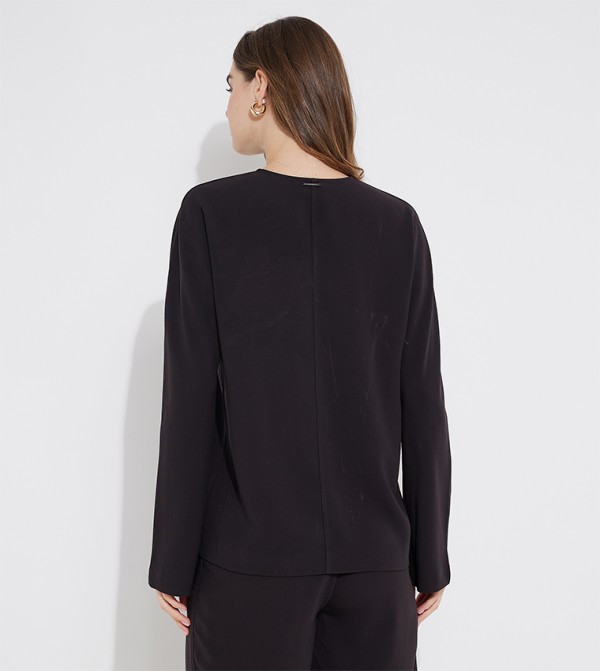 Calvin Klein  HourglassBodyType - Black Tops & Blouses