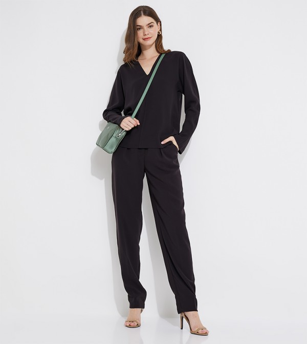 Calvin Klein  HourglassBodyType - Black Tops & Blouses