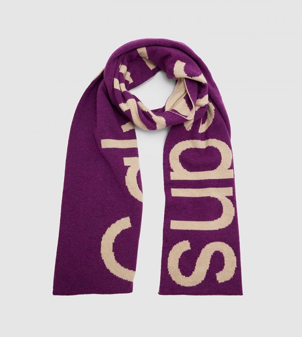 Calvin Klein  Woven Scarves - Purple Knitted Scarves