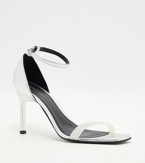 Calvin Klein  - Silver Heeled Sandals
