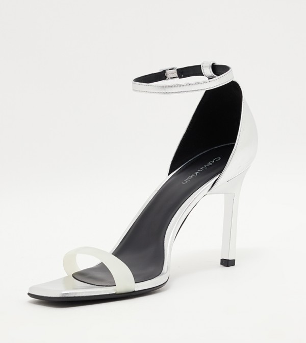 Calvin Klein  - Silver Heeled Sandals