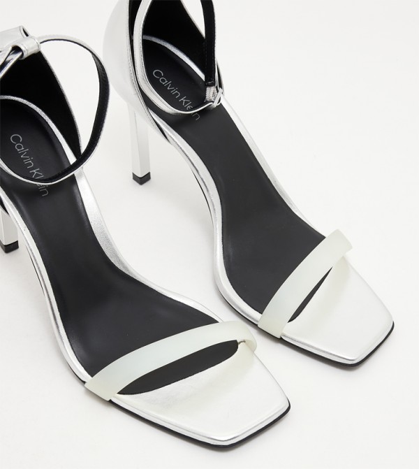 Calvin Klein  - Silver Heeled Sandals