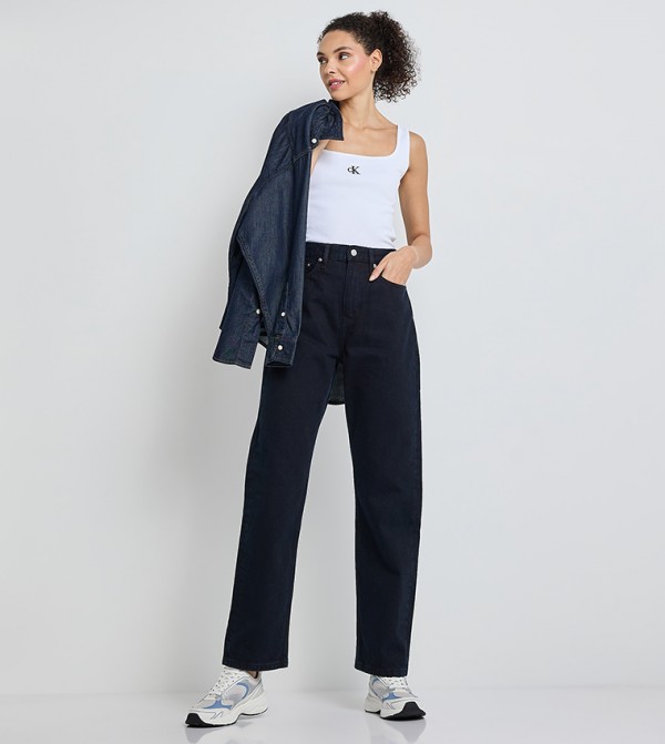 كالفن كلاين جينز  - أبيض Sleeveless Tops