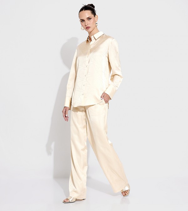 Calvin Klein  - Beige Regular Pants