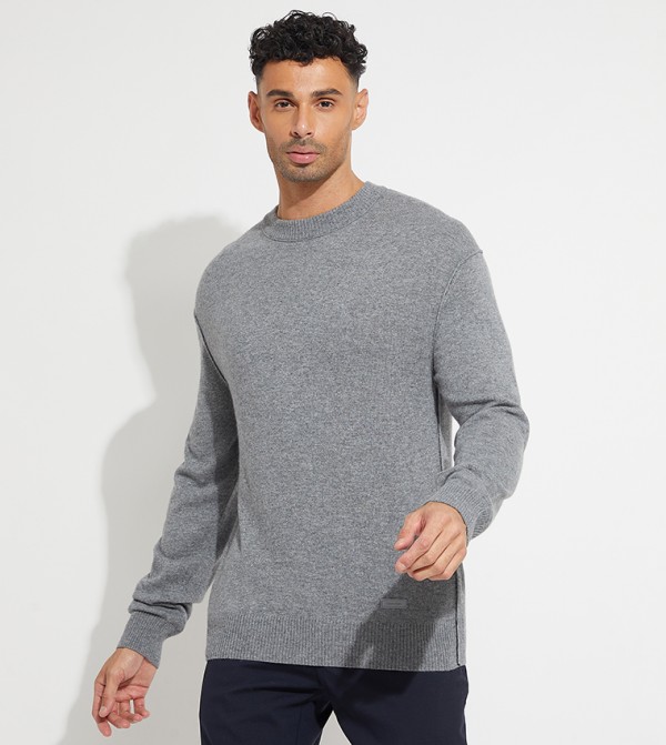 كالفين كلاين  سترات و كارديغانات  - رمادي Sweater