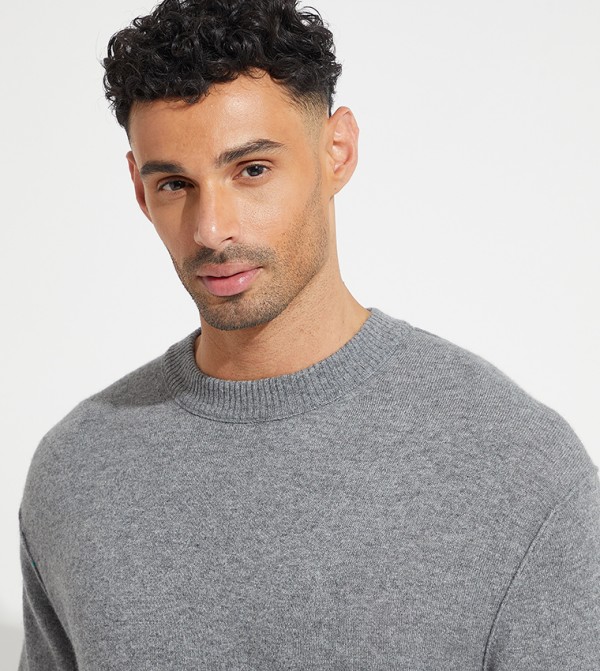 كالفين كلاين  سترات و كارديغانات  - رمادي Sweater