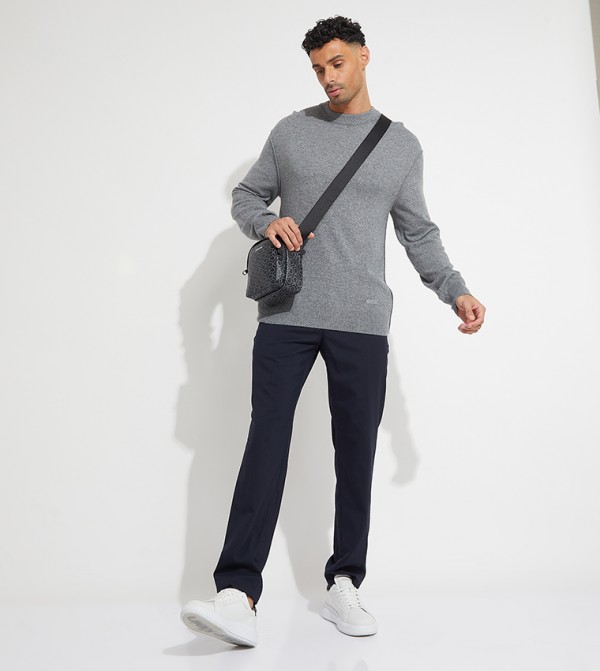 كالفين كلاين  سترات و كارديغانات  - رمادي Sweater