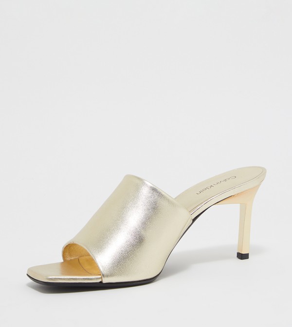 Calvin Klein  - Gold Heeled Sandals