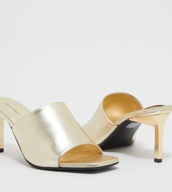 Calvin Klein  - Gold Heeled Sandals