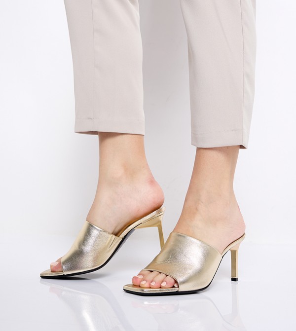 Calvin Klein Calvin Klein - Gold Heeled Sandals