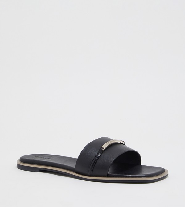 Calvin Klein  - Black Flat Sandals
