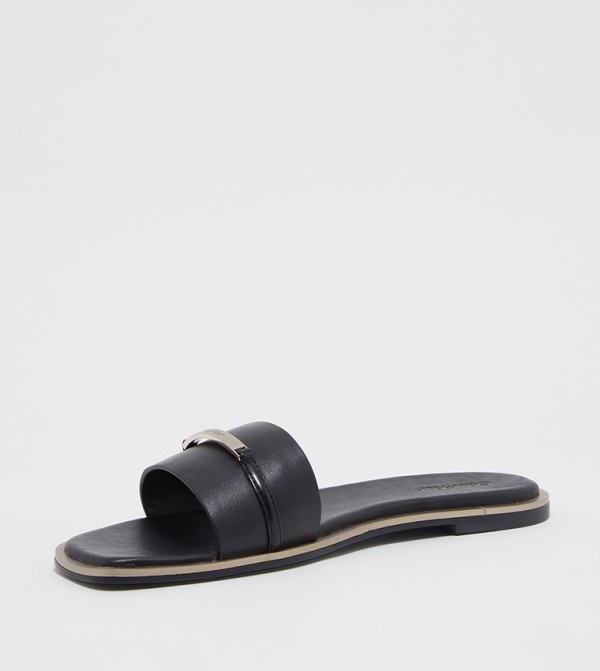 Calvin Klein  - Black Flat Sandals