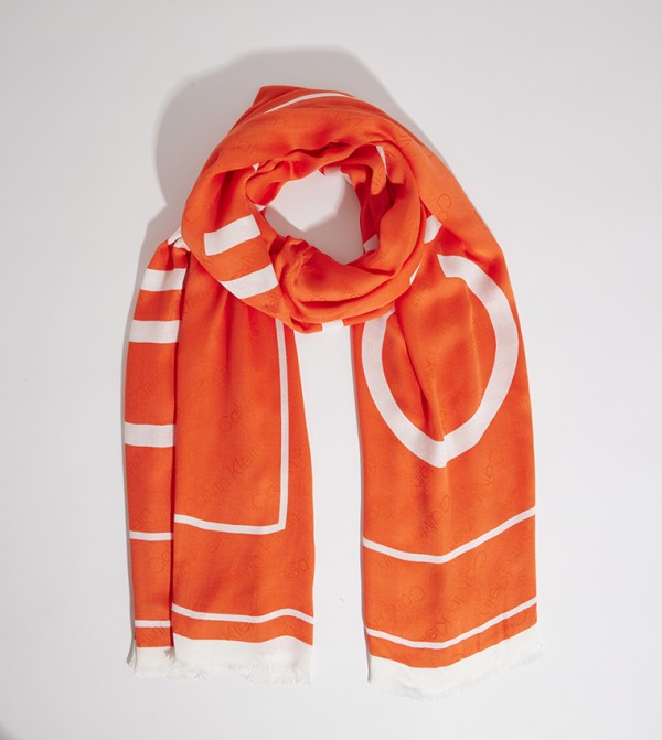 Calvin Klein  Woven Scarves - Red Knitted Scarves