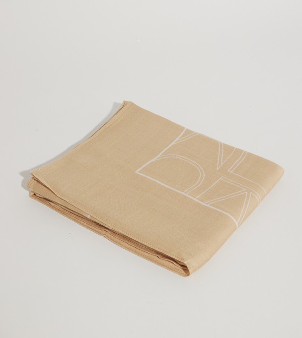 Calvin Klein  Woven Scarves - Cream Knitted Scarves
