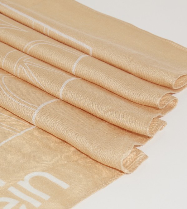 Calvin Klein  Woven Scarves - Cream Knitted Scarves