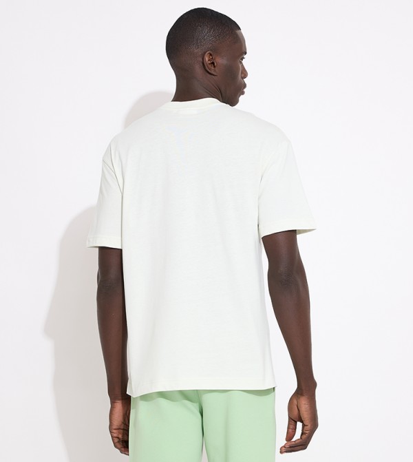 Calvin Klein  T-Shirts - Off White Casual T-Shirts