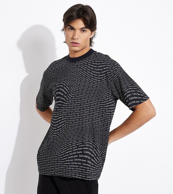 كالفين كلاين كالفين كلاين - أسود Round Neck T-Shirts