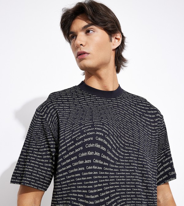 كالفين كلاين كالفين كلاين - أسود Round Neck T-Shirts
