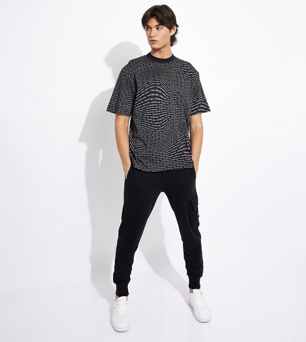 كالفين كلاين كالفين كلاين - أسود Round Neck T-Shirts