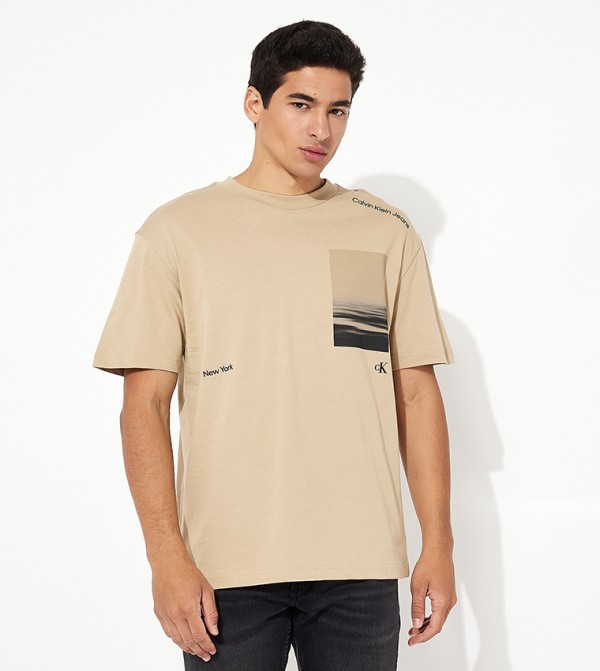 Calvin Klein Jeans Calvin Klein Jeans - Beige Casual T-Shirts